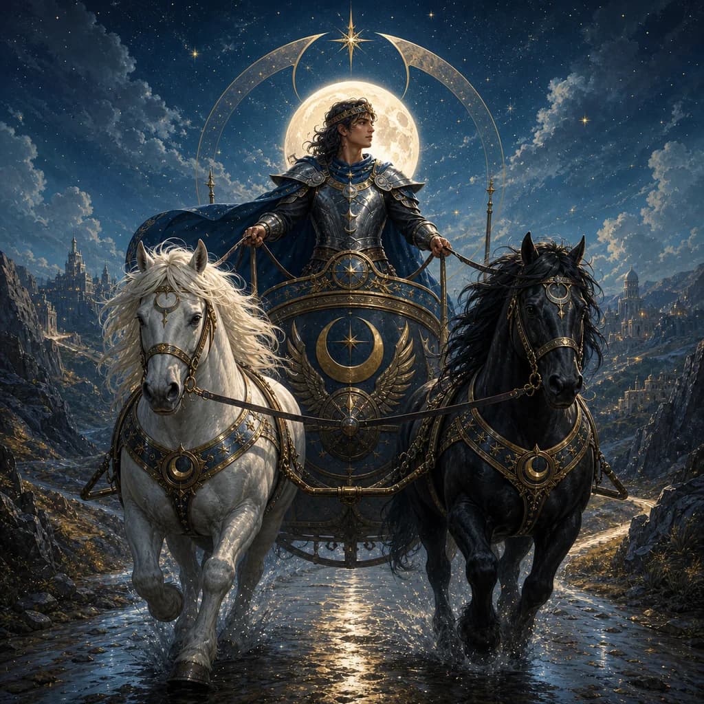戰車牌(The Chariot)牌義:意志力、方向與巨蟹座的能量