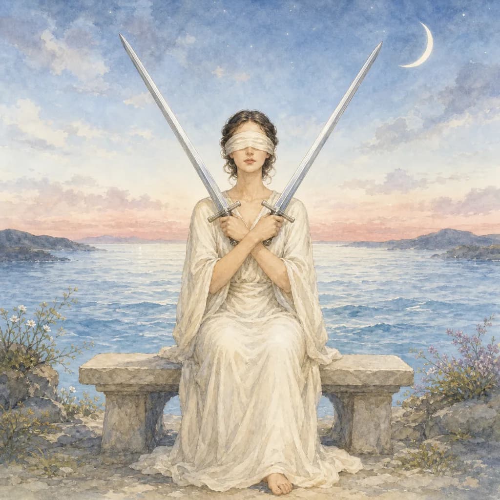Two of Swords Tarot Card Meaning: Upright & Reversed